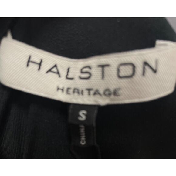 Halston Heritage Dress Womens S Black Ruffle Hem Mini Cocktail Party Minimalist - Picture 8 of 12